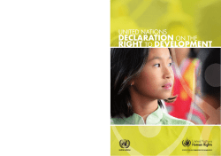 DECLARATION ON THE RIGHT TO DEVELOPMENT