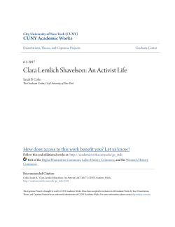 Clara Lemlich Shavelson: An Activist Life