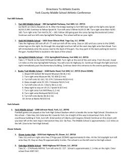 Directions to Athletic Events