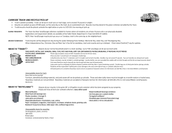 curbside trash and recycle pick-up what is