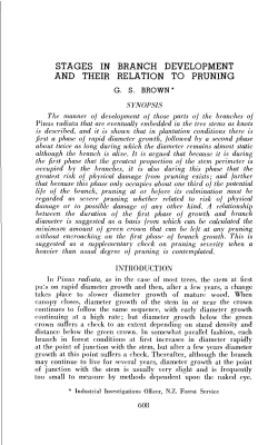 STAGES IN BRANCH DEVELOPMENT AND THEIR RELATION TO