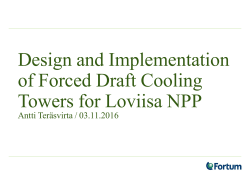 Design and Implementation of Forced Draft Cooling Towers for