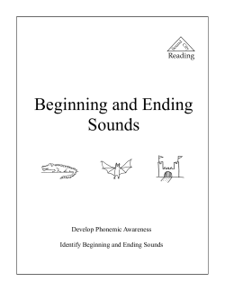 Beginning and Ending Sounds