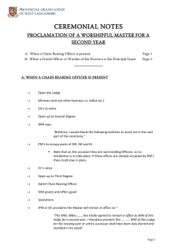 Proclamation Ceremony - West Lancashire Freemasons