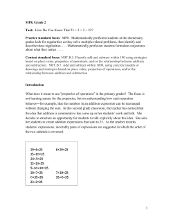 1 MP8, Grade 2 Task: How Do You Know That 23 + 2 = 2 + 23