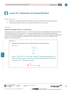 Lesson 13: Comparison of Irrational Numbers
