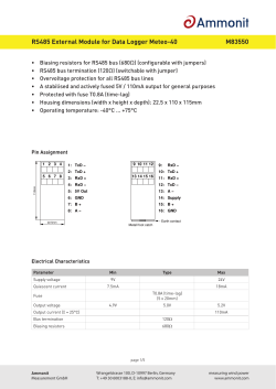 RS485 External Module for Data Logger Meteo
