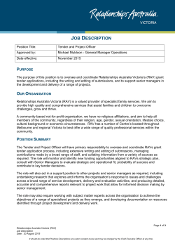 job description - Relationships Australia Victoria