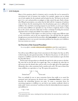 Chapter 2 - An Introduction to Chemistry: Unit