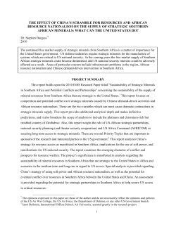 the effect of china`s scramble for resources and african resource