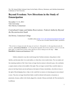 Federal Authority Beyond the Reconstruction South