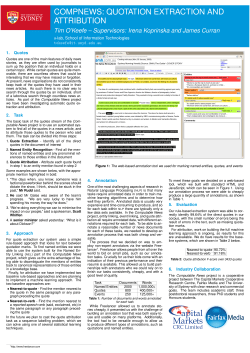 COMPNEWS: QUOTATION EXTRACTION AND ATTRIBUTION