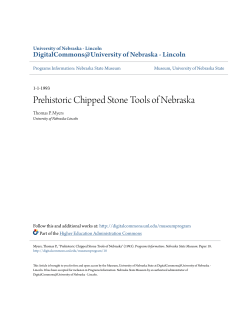 Prehistoric Chipped Stone Tools of Nebraska