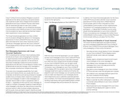 Cisco Unified Communications Widgets