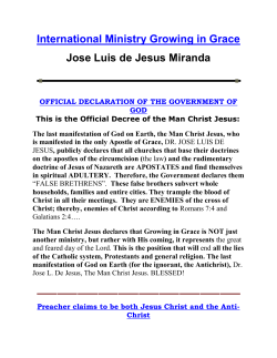 International Ministry Growing in Grace Jose Luis de Jesus Miranda