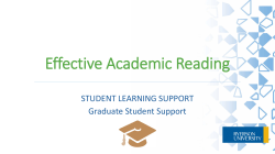 Effective Academic Reading