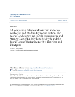 A Comparison Between Monsters in Victorian