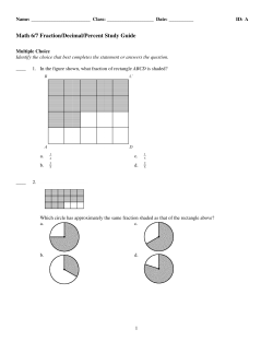 Math 6/7 Fraction/Decimal/Percent Study Guide