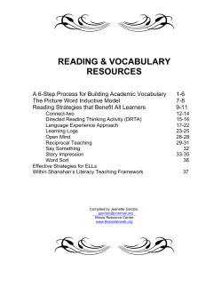 Reading Vocabulary - ESL