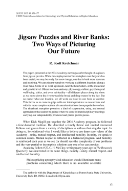 Jigsaw Puzzles and River Banks - National Academy of Kinesiology