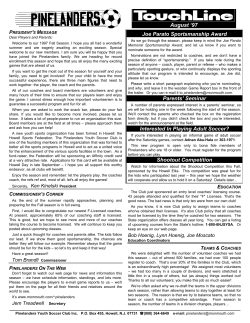 Joe Parato Sportsmanship Award Parents` Seminar Interested In