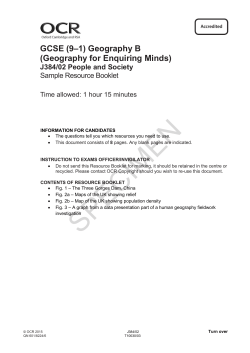 OCR GCSE (9-1) Geography B (Geography for Enquiring Minds