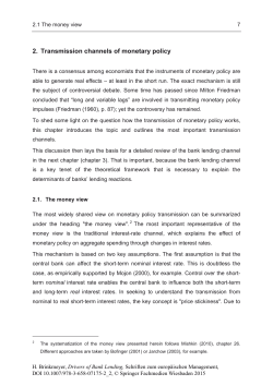 2. Transmission channels of monetary policy
