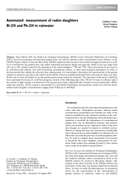 Automated measurement of radon daughters Bi-214 and Pb