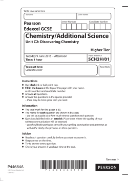 Unit C2 1H - June 2015 (PDF | 294.7 KB) Unit - Edexcel