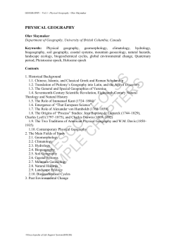 Physical Geography