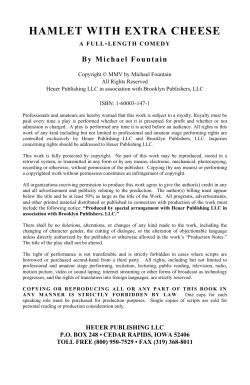 HAMLET WITH EXTRA CHEESE