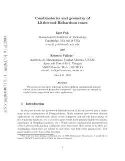 arXiv:math/0407170v1 [math.CO] 9 Jul 2004