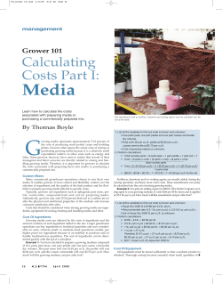 Calculating Costs Part I - Greenhouse Product News