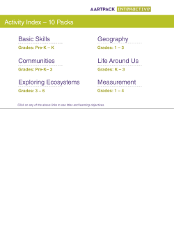 a complete list of titles and learning objectives.