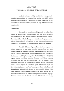 CHAPTER 3 THE NAGA: A GENERAL INTRODUCTION