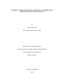 PEARSON`S VERSUS SPEARMAN`S AND KENDALL`S