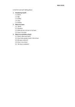 MAIL CICLES In the first mail we`ll talking about: 1