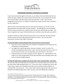 homeowners insurance claim rights