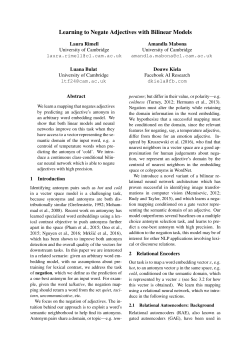 Learning to Negate Adjectives with Bilinear Models