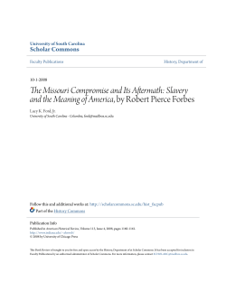 The Missouri Compromise and Its Aftermath