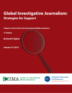 Global Investigative Journalism - Center for International Media