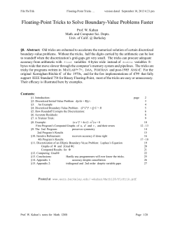 Floating-Point Tricks to Solve Boundary