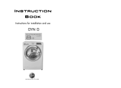 Hoover Washing Machine Dynamic 8 DYN 8144D1X Instruction