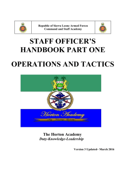 Doctrine - SOHB Part 1 - Operations and Tactics