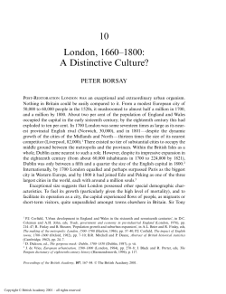 10 London, 1660&ndash;1800: A Distinctive Culture?