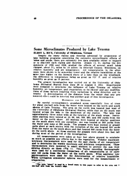 Some Microclimates Produced by Lake Texoma