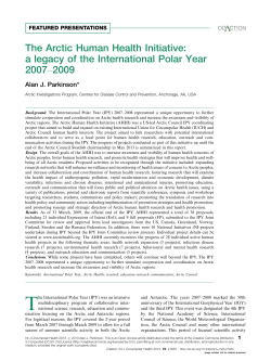 The Arctic Human Health Initiative: a legacy of the International