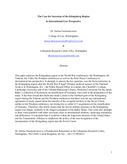 Darius Furmonavicius (College of Law, Birmingham) - ECSA-C
