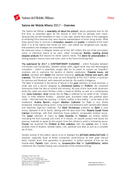 Salone del Mobile.Milano 2017 &ndash; Overview