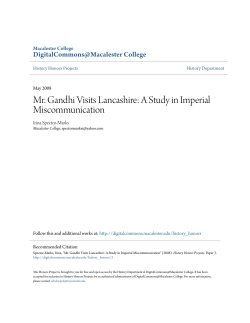 Mr. Gandhi Visits Lancashire - DigitalCommons@Macalester College
